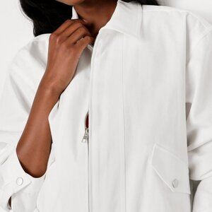 Lulus Versatile Essential White Twill Utility Jacket - Size XL